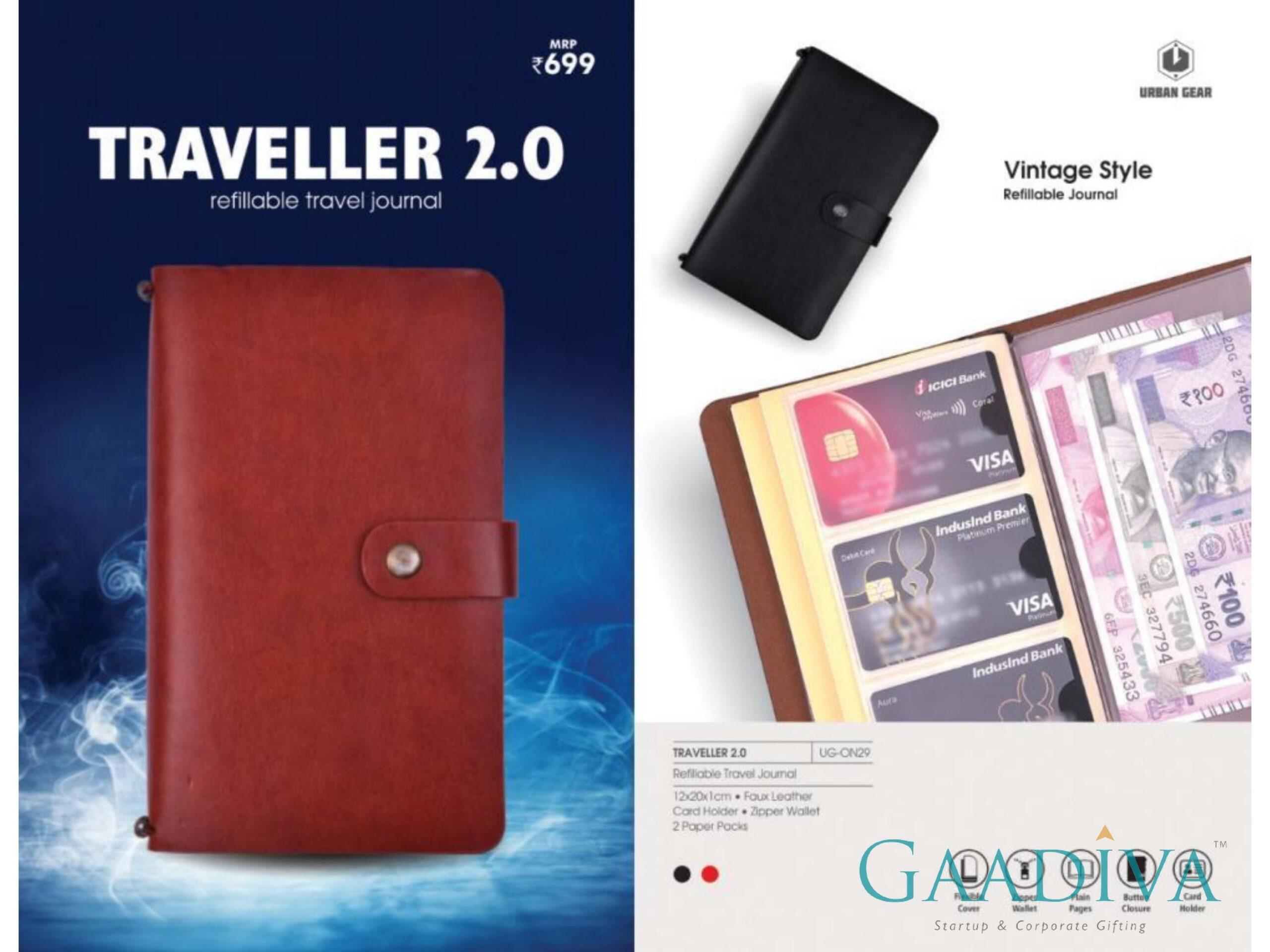 Refillable Travel Journal TRAVELLER 2.0 Gaadiva