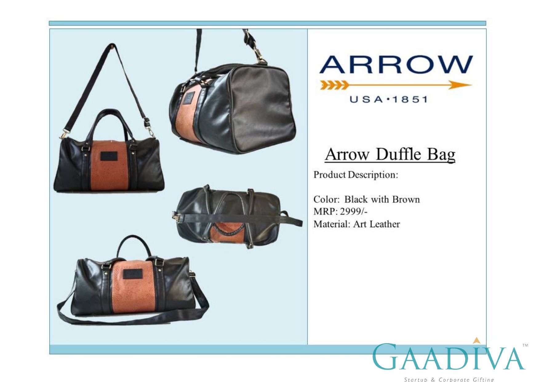 Arrow Duffle Bag Gaadiva